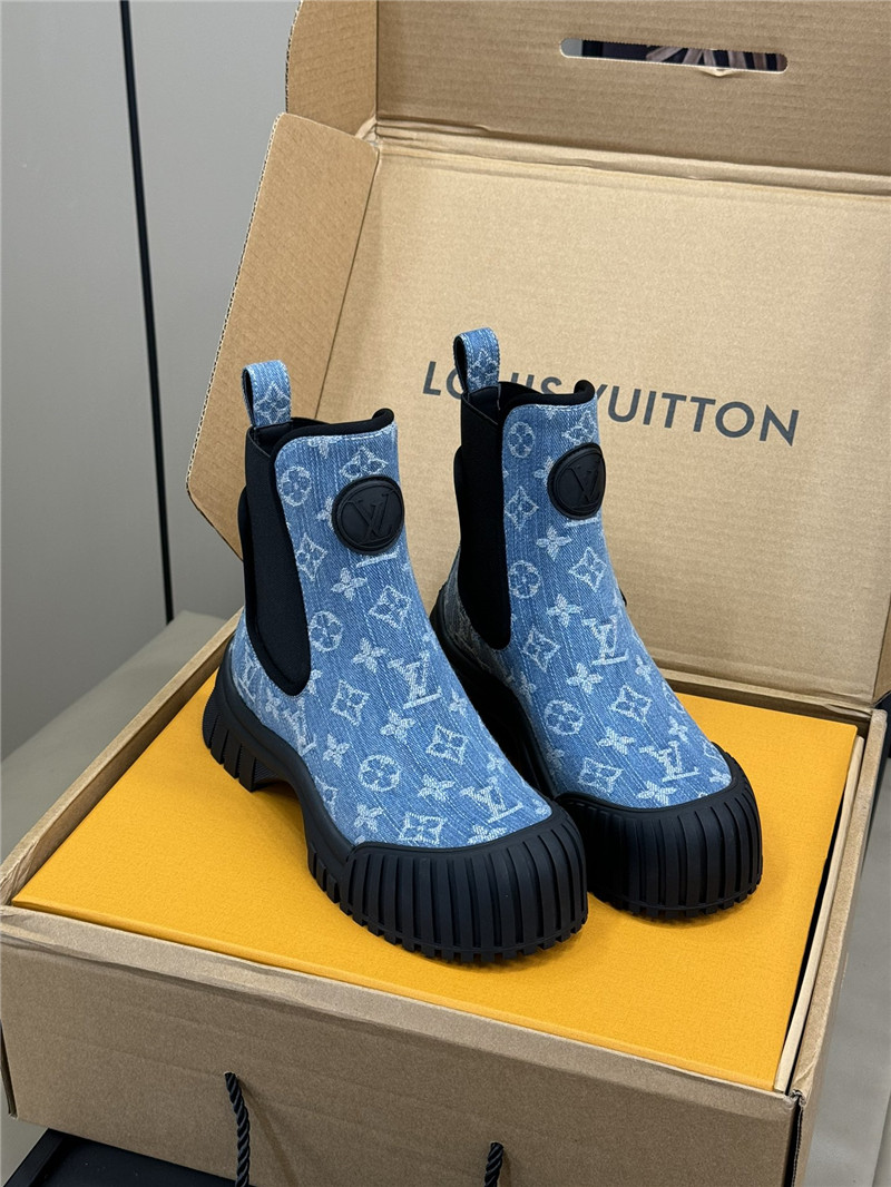 l0vis Vvtt0n denim ruby flat ankle boots