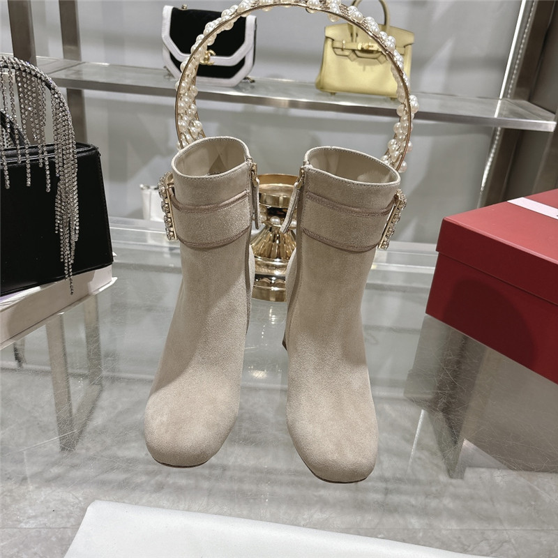 roger u1u1er suede buckle ankle booties