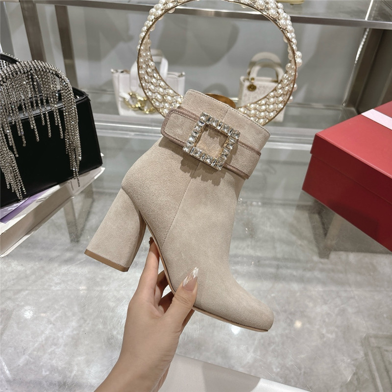 roger u1u1er suede buckle ankle booties