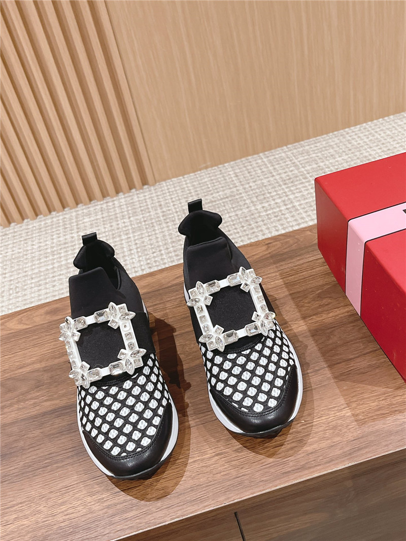 roger u1u1er black strass buckle sneakers