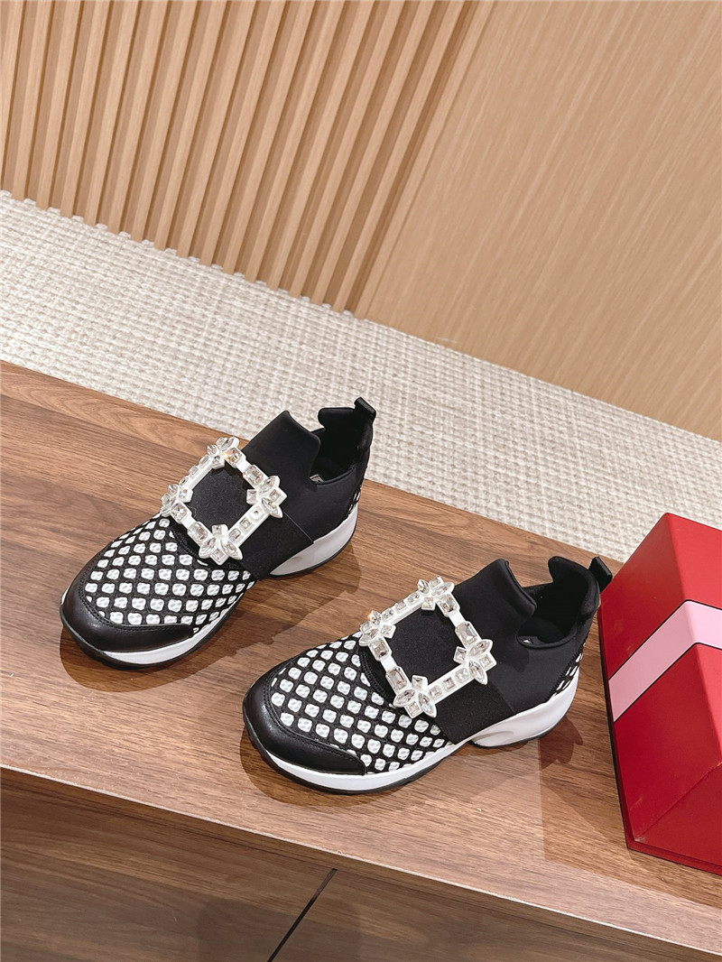 roger u1u1er black strass buckle sneakers