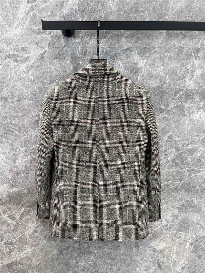Pra*a check suit jacket