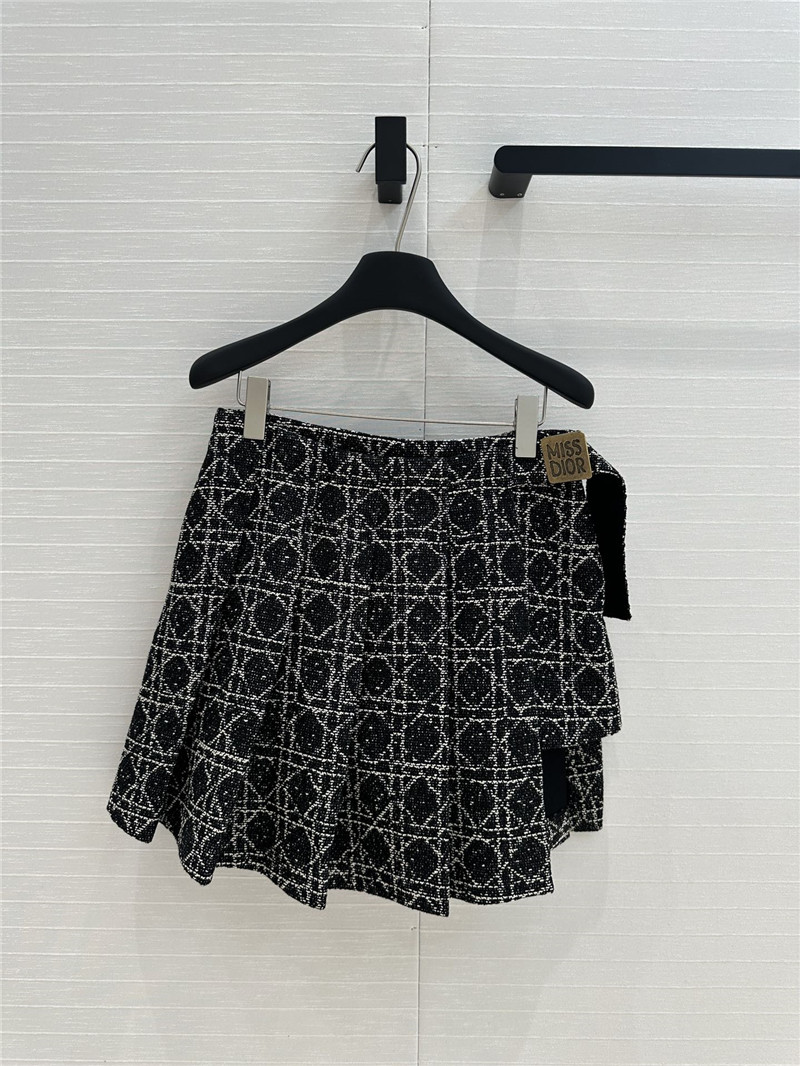 D10r plaid tweed skirt