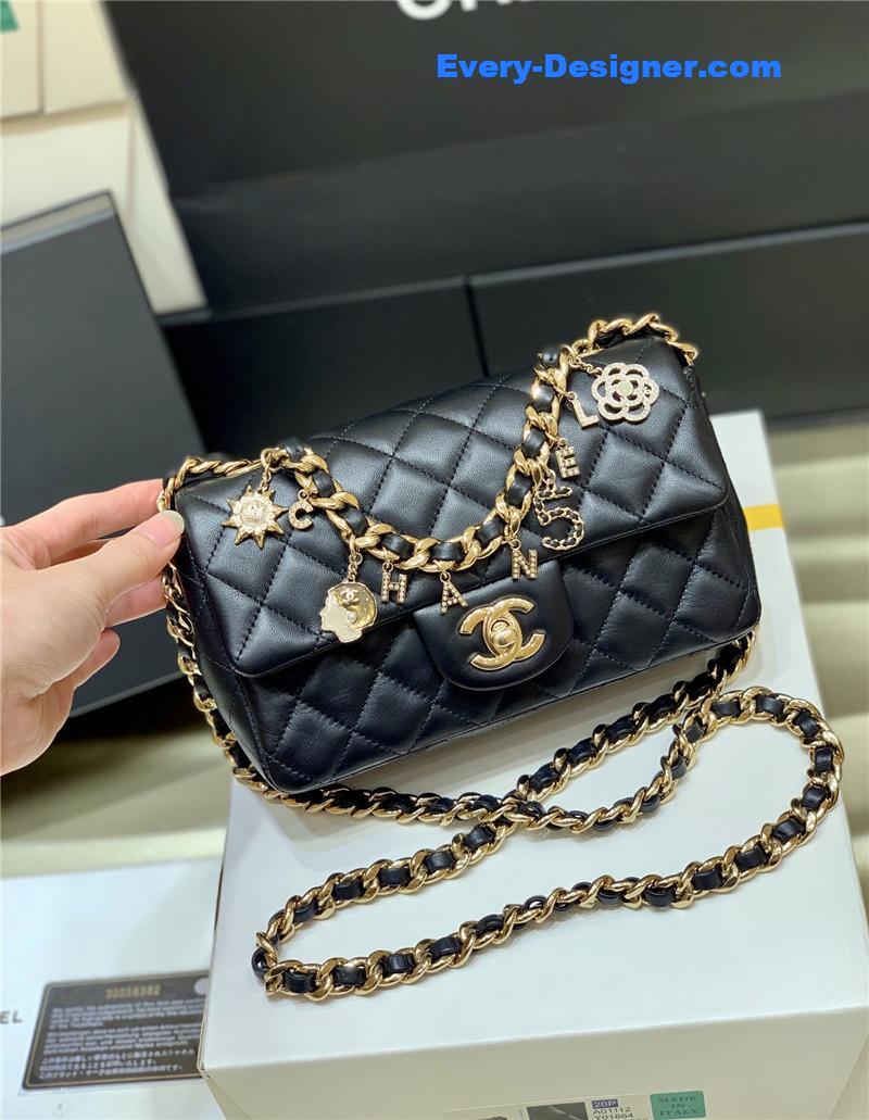 Ch**el cf logo flap bag