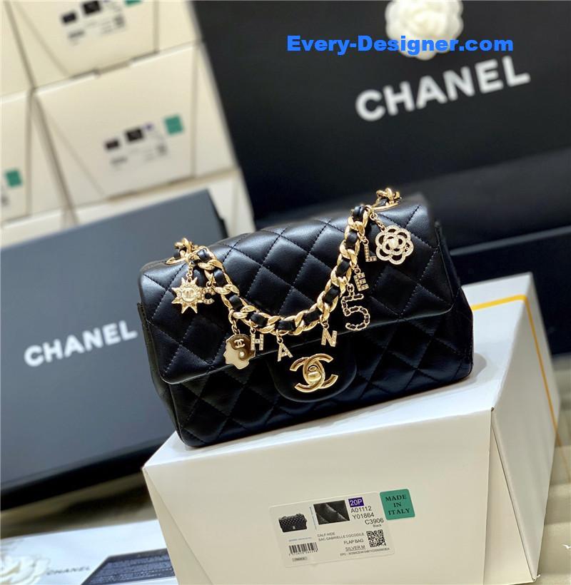 Ch**el cf logo flap bag