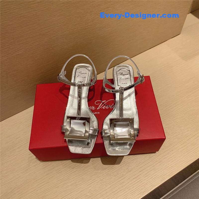 roger u1u1er square buckle sandals