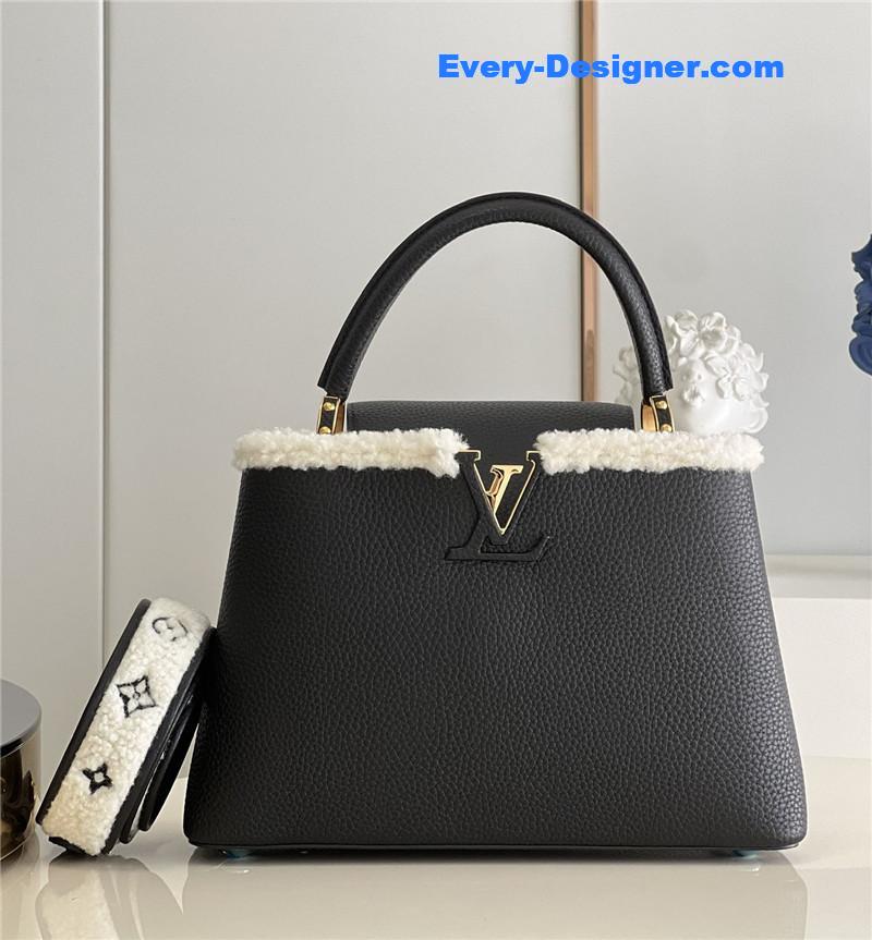 l0vis Vvtt0n lv capucines mm taurillon leather bag
