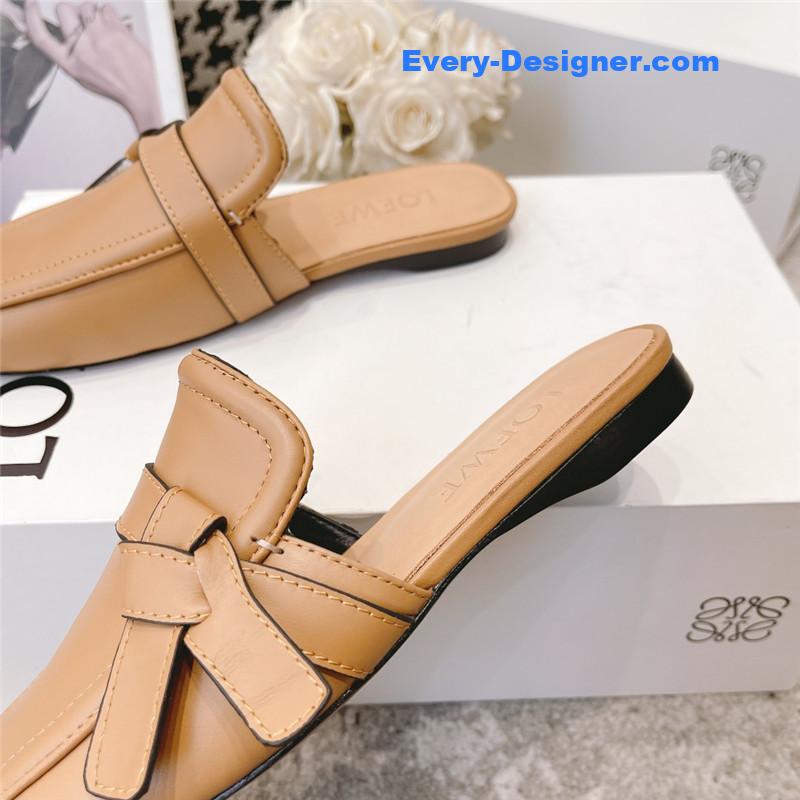 L0ew* bow mule slippers