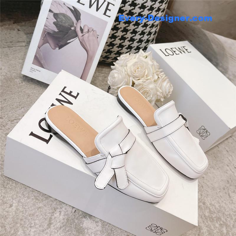 L0ew* bow mule slippers