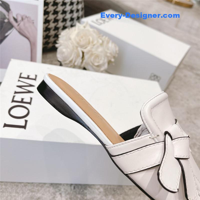 L0ew* bow mule slippers