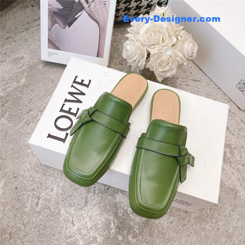 L0ew* bow mule slippers