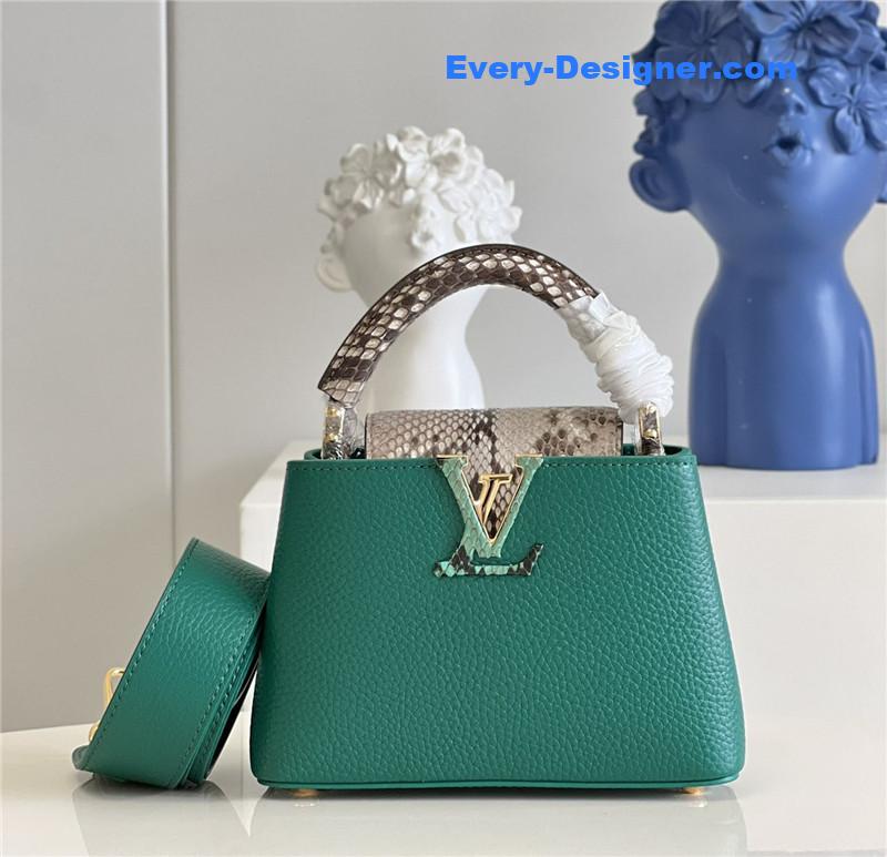 l0vis Vvtt0n lv capucines mini bag green