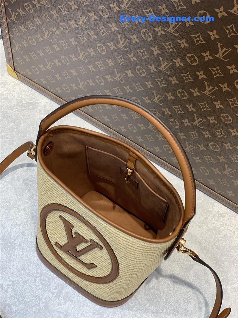 l0vis Vvtt0n lv knitted raffia bag