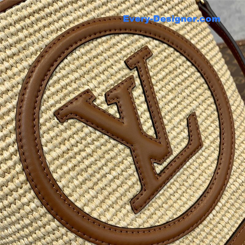 l0vis Vvtt0n lv knitted raffia bag