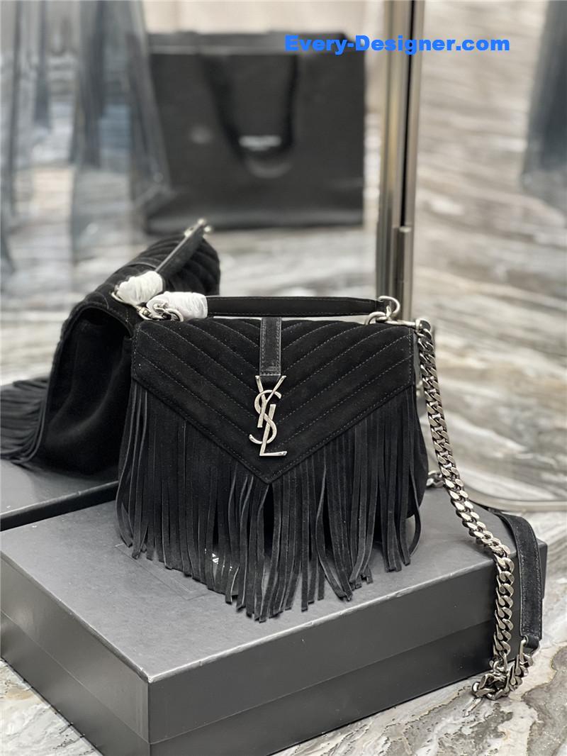 Y51 medium college fringed tote bag