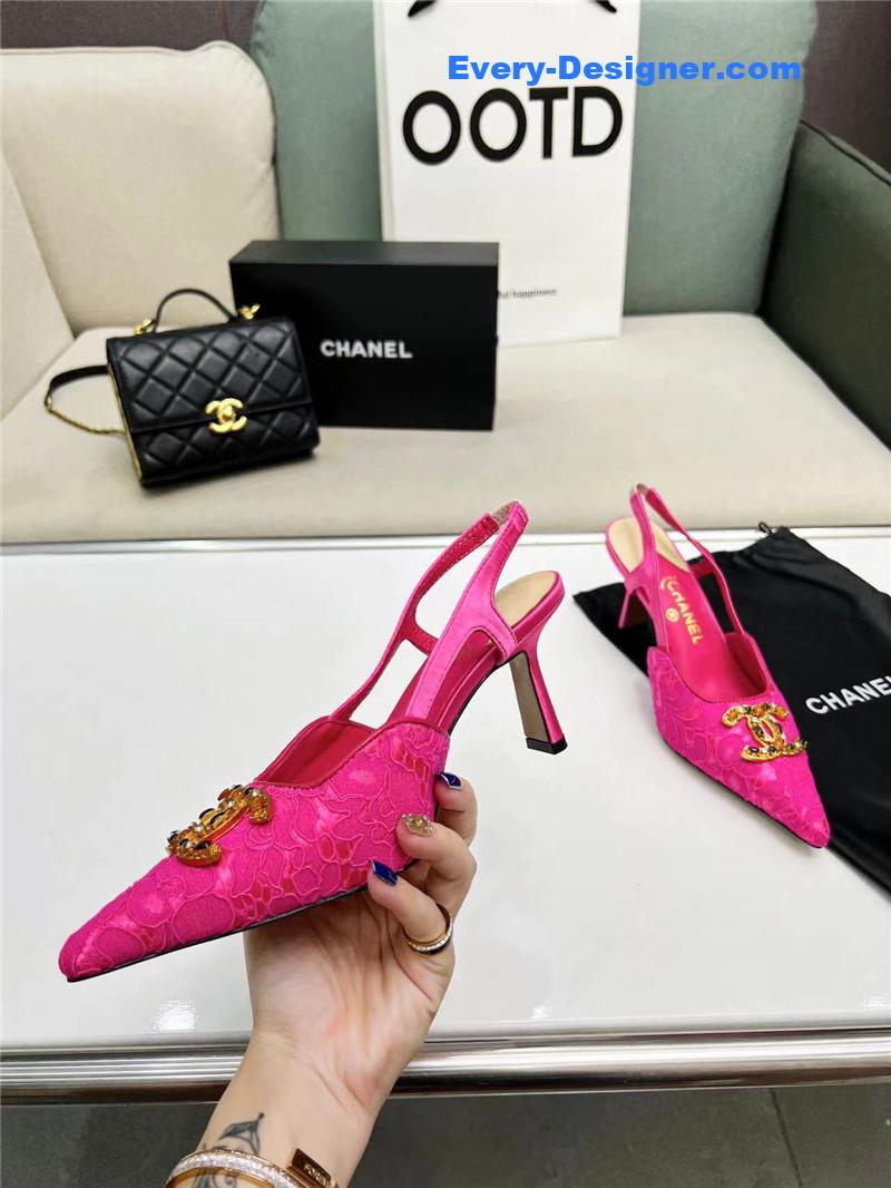 cc pearl double c pendant D1am0nd shoes