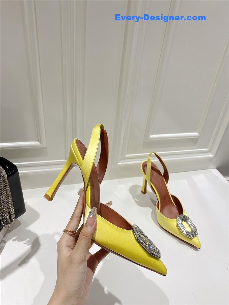 AMINA MUADDI high-end rhinestone original buckle pumps