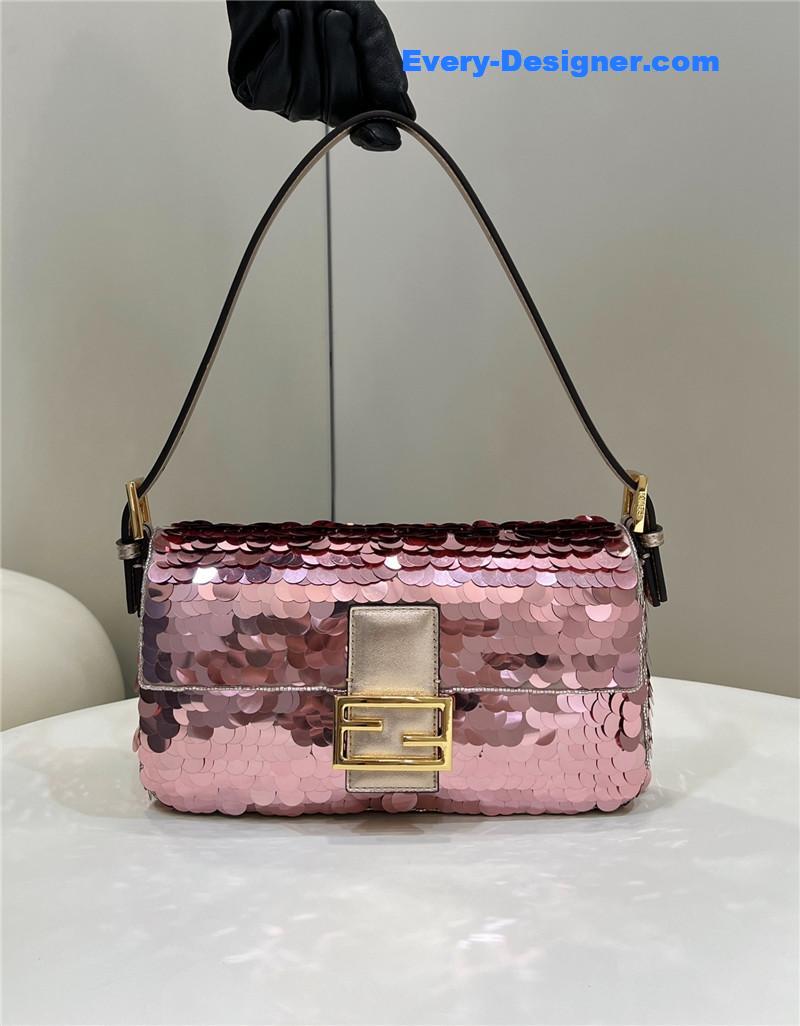 F**di sequin baguette bag