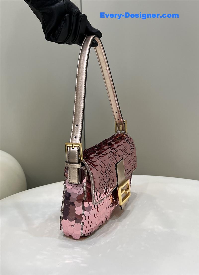 F**di sequin baguette bag