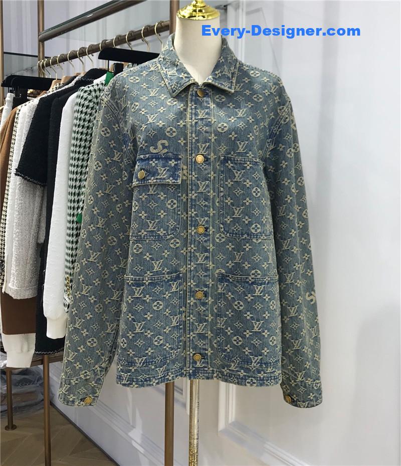 l0vis Vvtt0n lv jacquard denim jacket