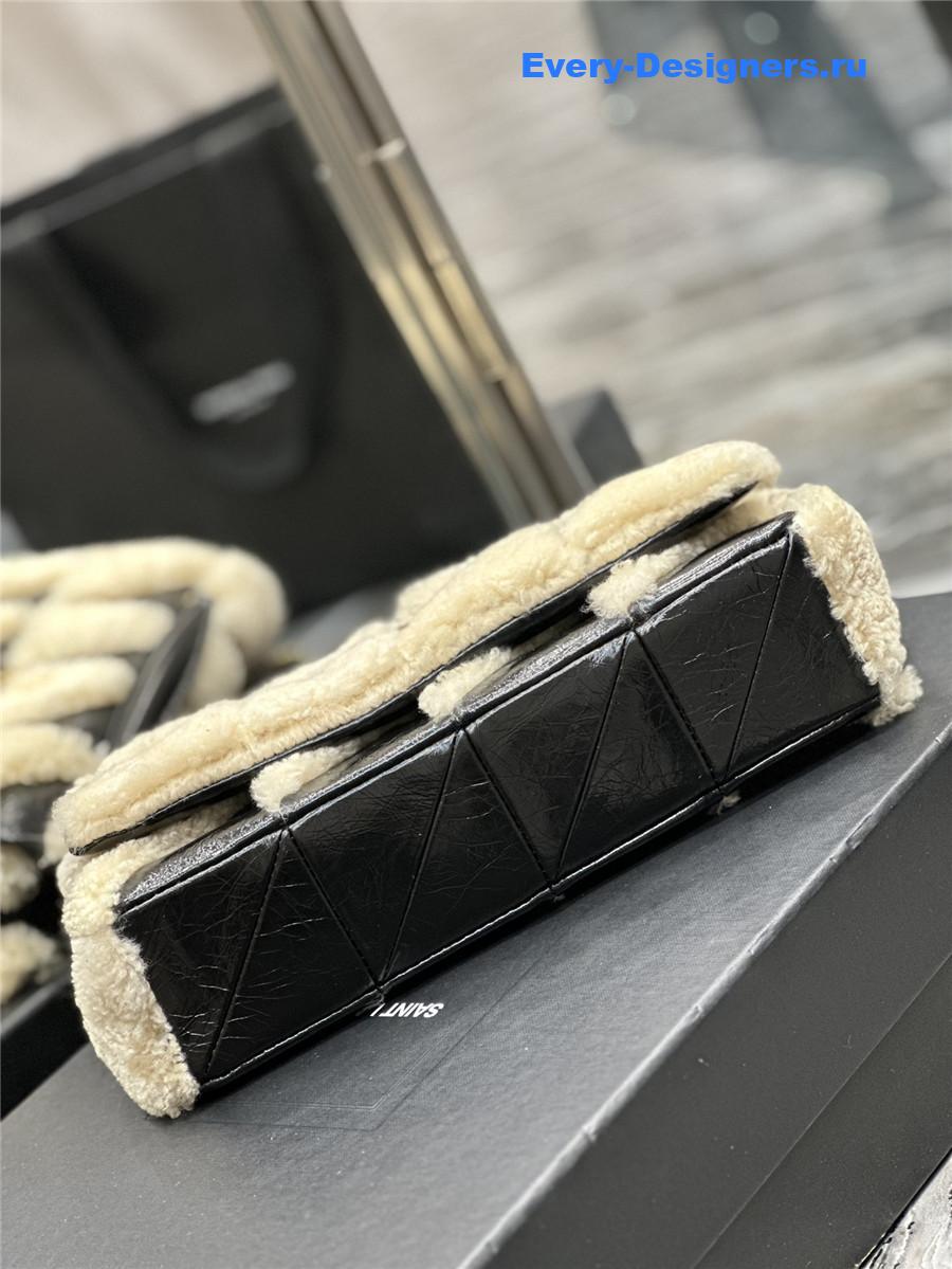 yves Sa1nt Lau*nt small jamie lambswool bag