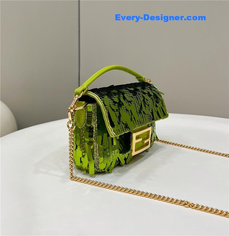 F**di sequins mini baguette bag