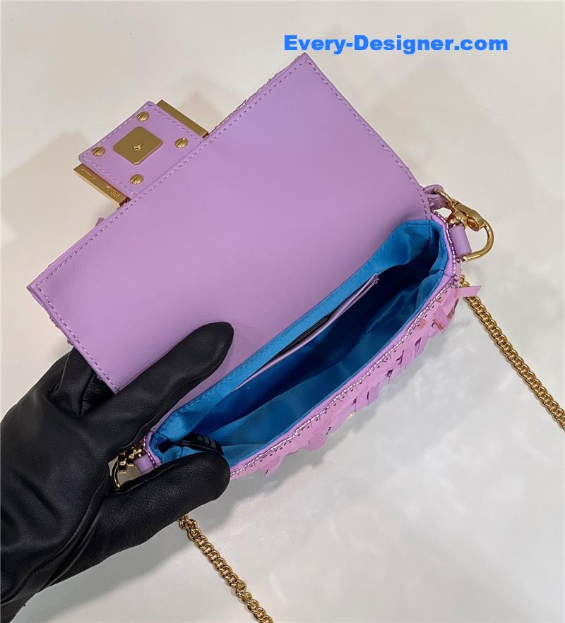 F**di sequins mini baguette bag