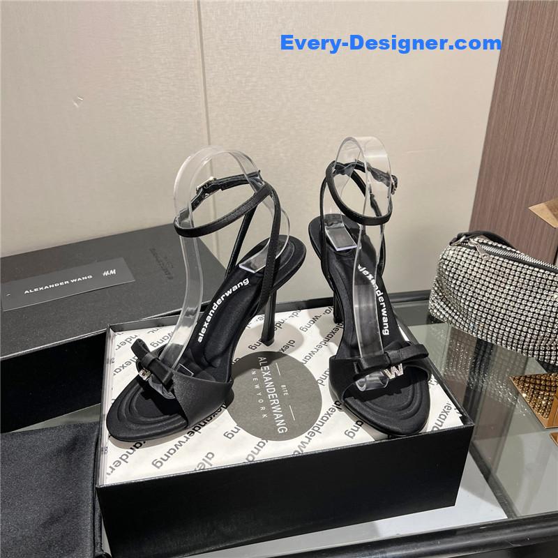 A1exa*der wang logo rhinestone pumps