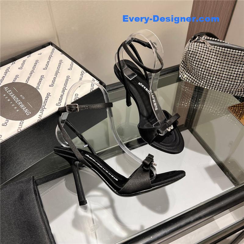 A1exa*der wang logo rhinestone pumps