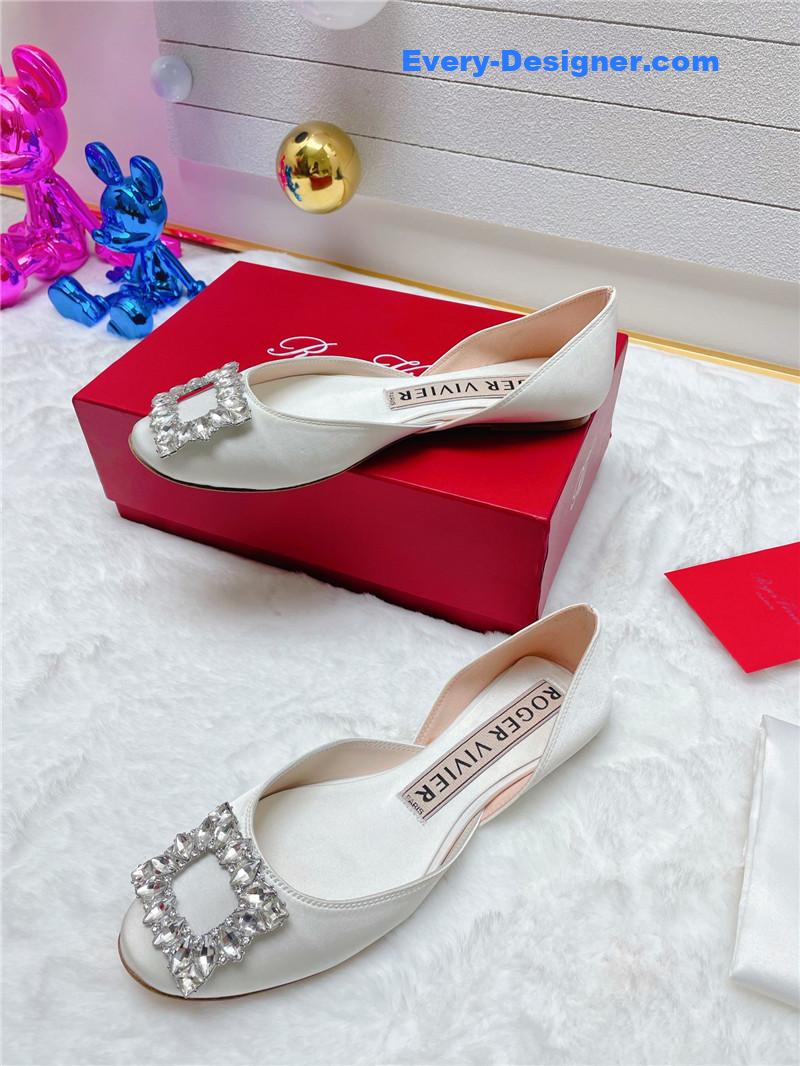 roger u1u1er new rhinestone hollow ballet shoes