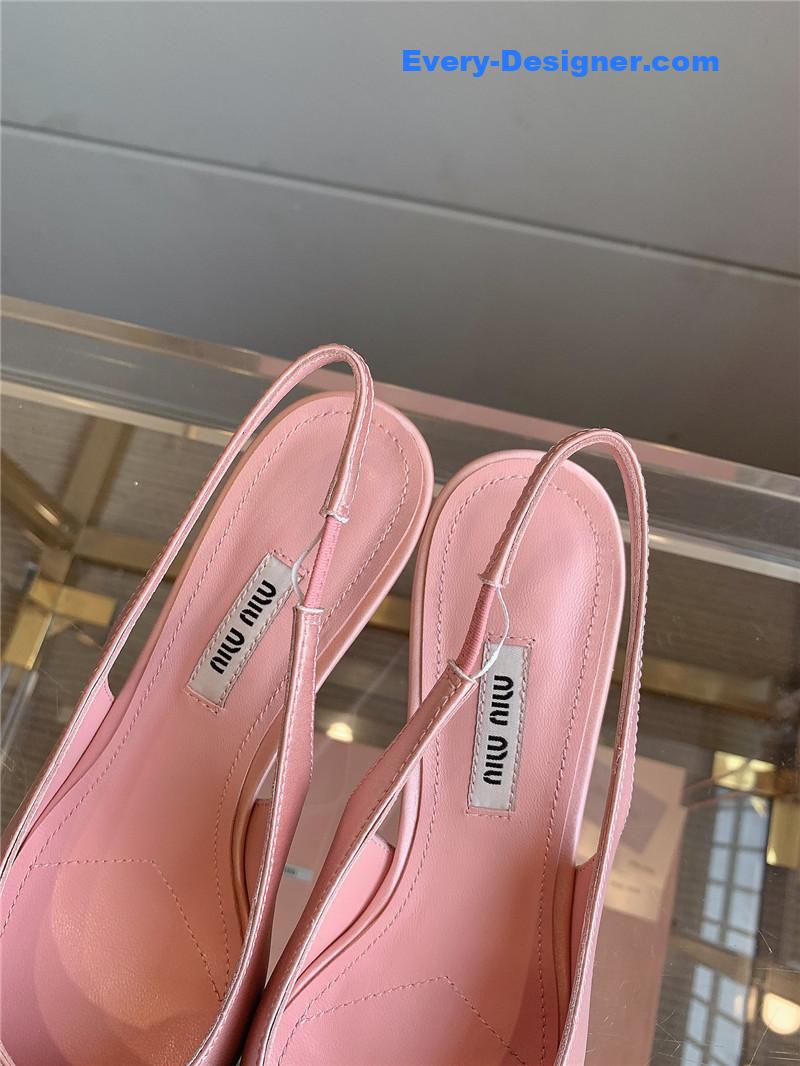 M1um1u new pointed bowknot kitten heels