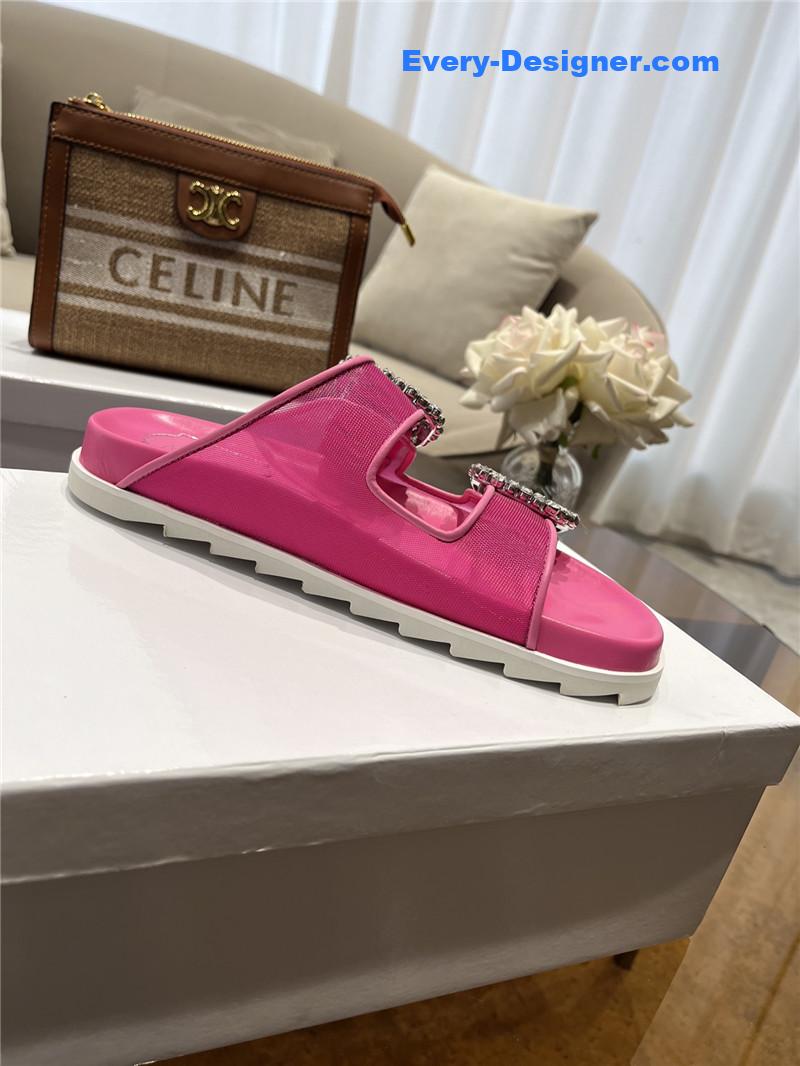 roger u1u1er new rhinestone buckle sandals
