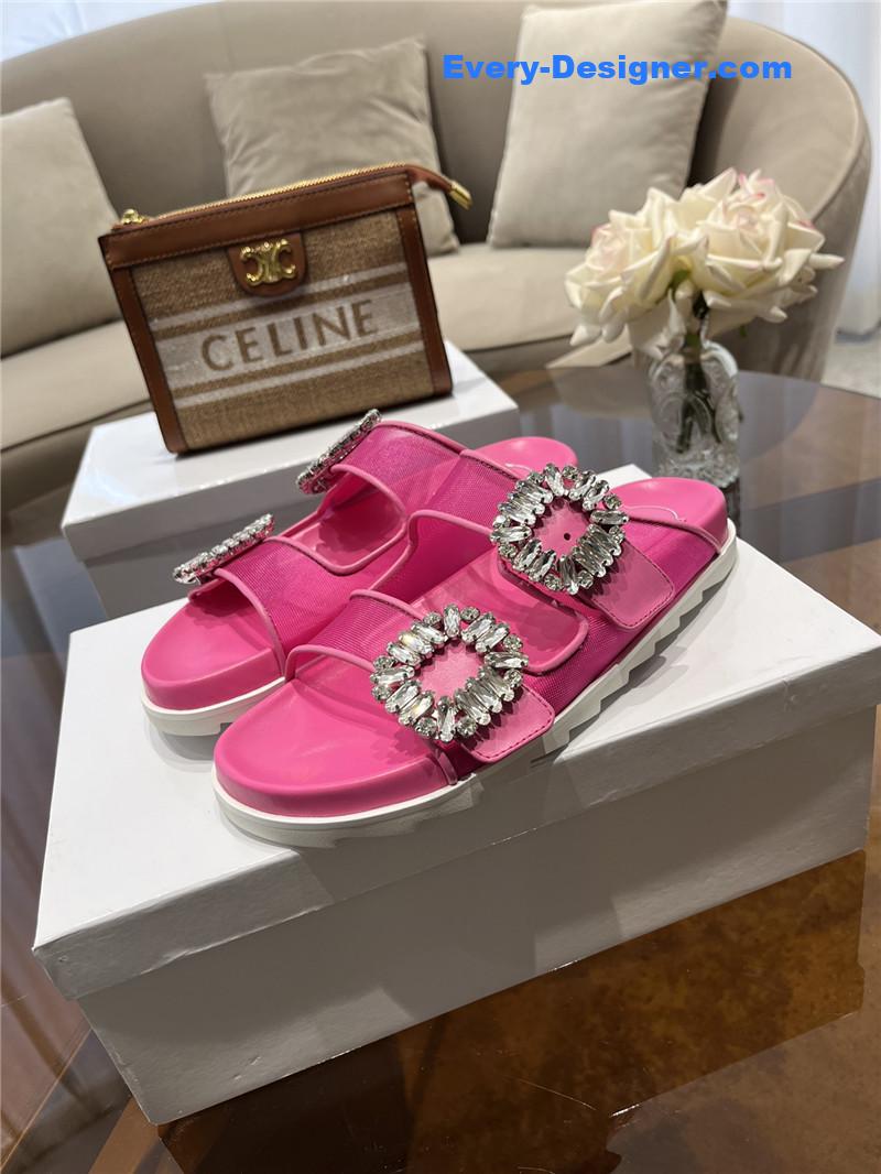 roger u1u1er new rhinestone buckle sandals