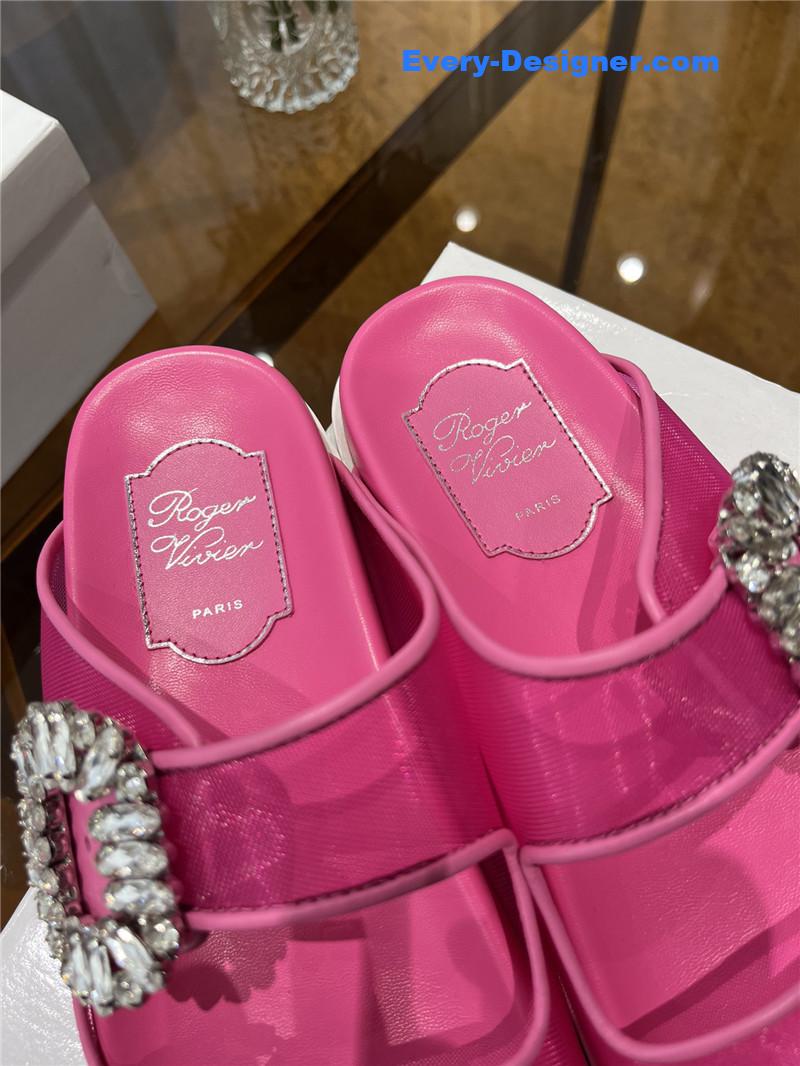 roger u1u1er new rhinestone buckle sandals
