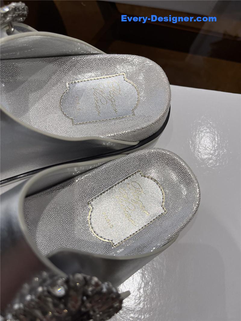 roger u1u1er new rhinestone buckle sandals