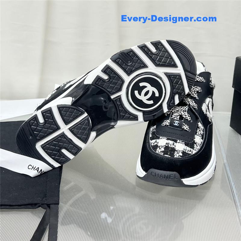 Ch**el patchwork casual sneakers