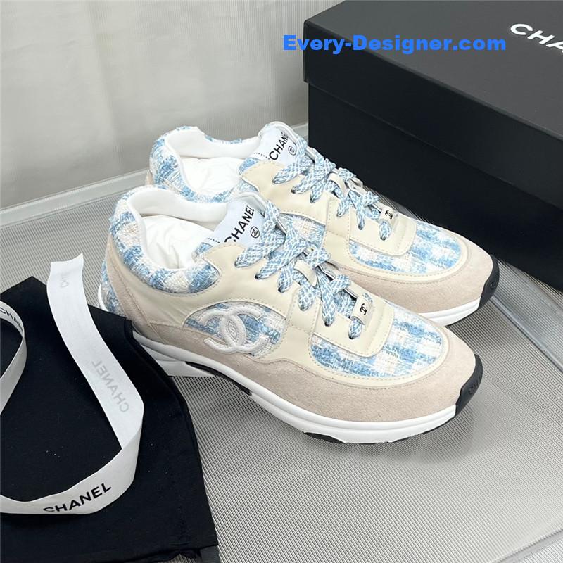 Ch**el patchwork casual sneakers
