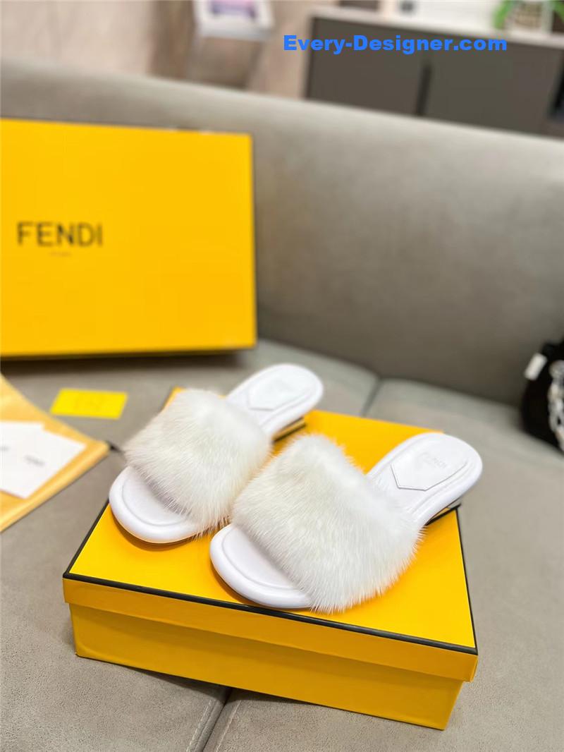 F**di new mink fur slippers