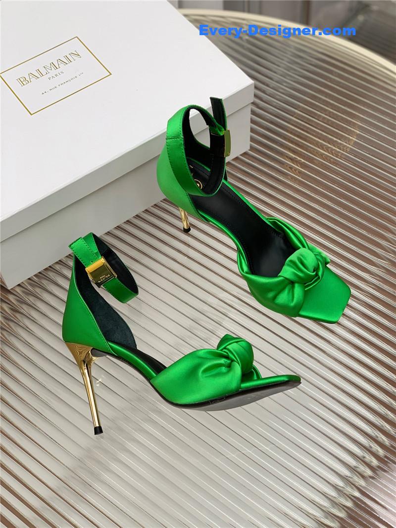 Balmain runway silk heeled sandals