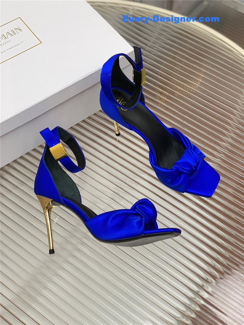 Balmain runway silk heeled sandals