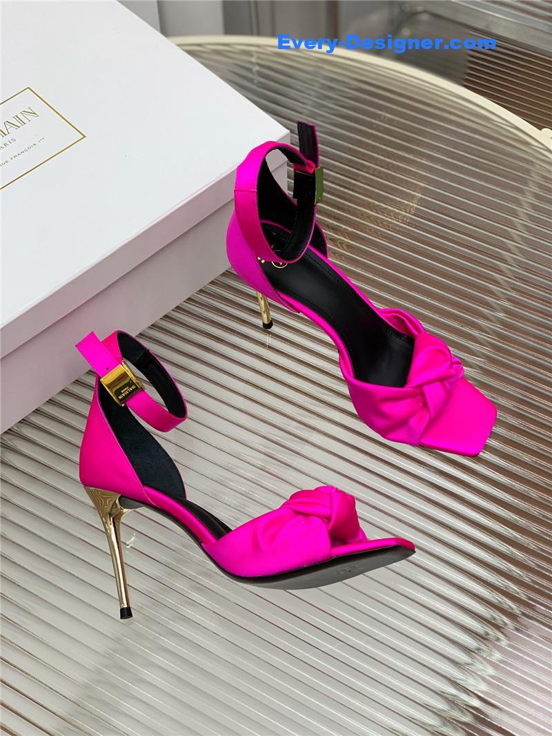 Balmain runway silk heeled sandals