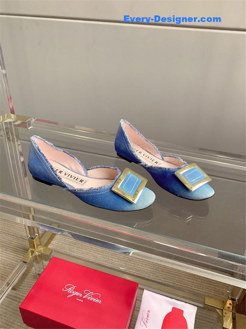 roger u1u1er new hollow square buckle flat bottom