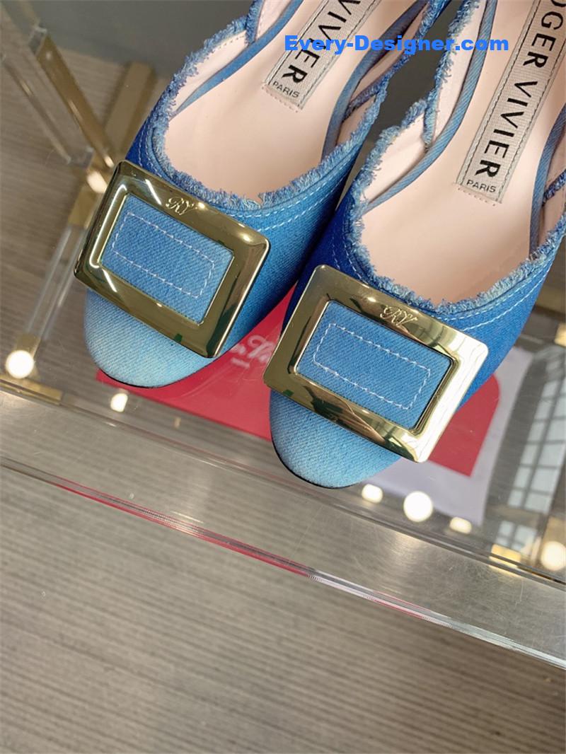 roger u1u1er new hollow square buckle flat bottom