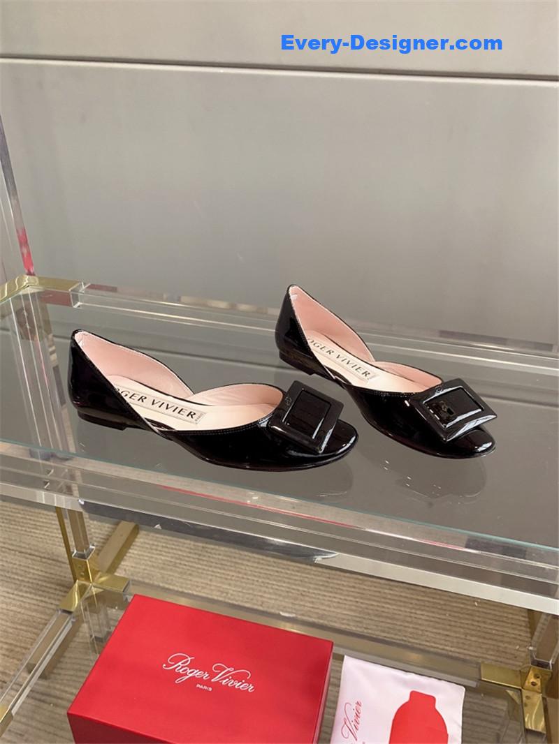 roger u1u1er new hollow square buckle flat bottom