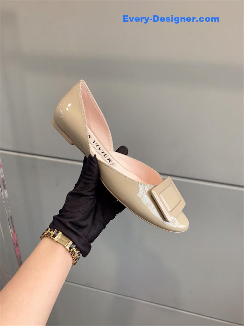 roger u1u1er new hollow square buckle flat bottom