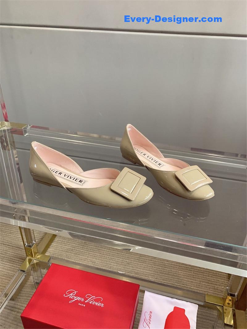 roger u1u1er new hollow square buckle flat bottom