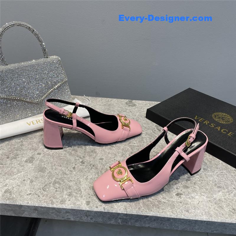 Versace Block Heel Sandals
