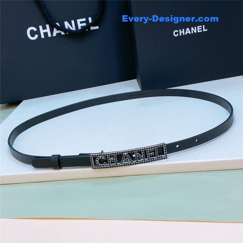 ch**el stainless steel buckle D1am0nd calfskin belt