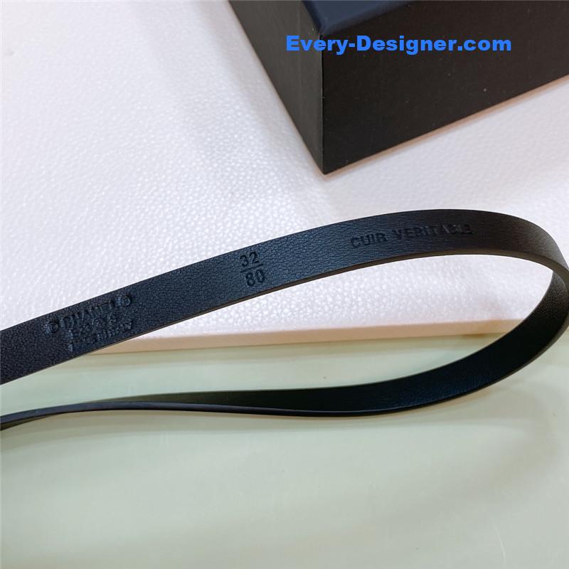 Ch**el brass gold-tone metal calfskin belt