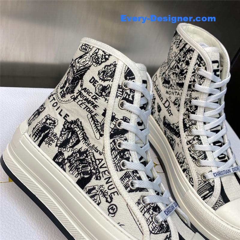 D10r couple models thick bottom strap high top casual shoes